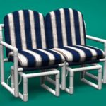 pvc patio furniture classic loveseat double glider LJOBFPZ