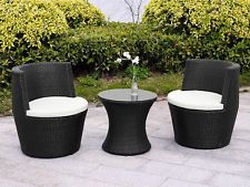 rattan garden chairs rattan garden furniture vase set wicker 3pc patio chairs coffee table LBOPSLD