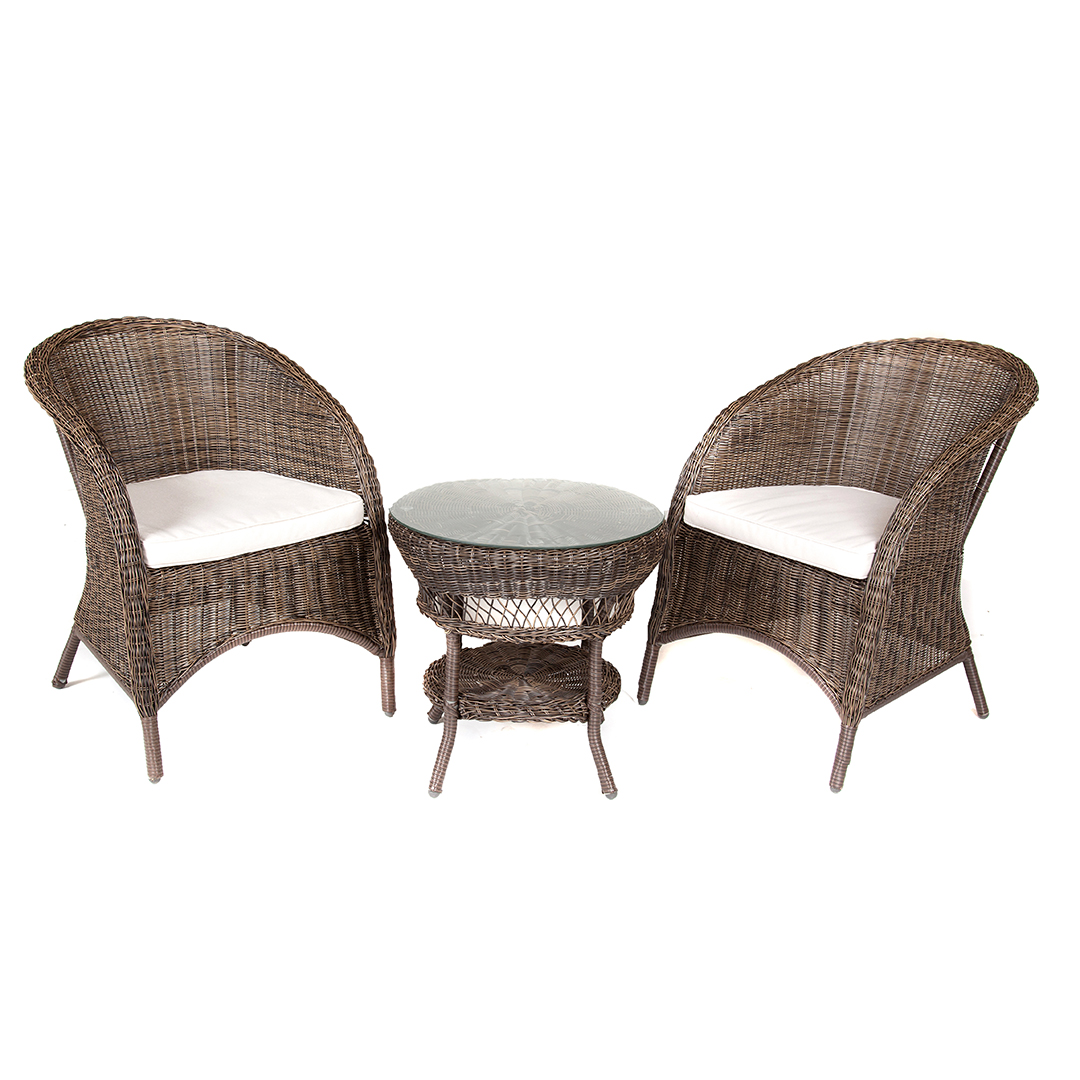 rattan garden chairs riverdale bistro rattan garden set with 55cm low table BOBCSEC