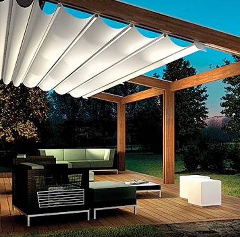 retractable canopy custom retractable awning - paradise outdoor kitchens - outdoor grills - ZMQRDHK