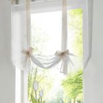 roman curtains amazon.com: uphome 1pcs cute bowknot tie-up roman curtain - tab top sheer GLBRPAW