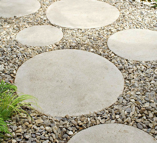 round stepping stones - this would be a great solution for the ZJZKOGC