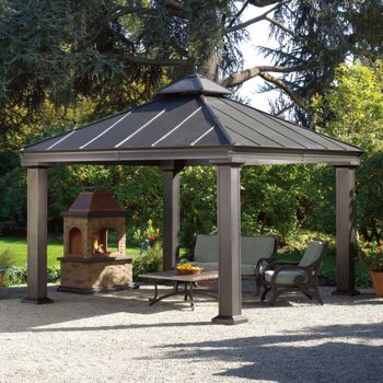 royal square hardtop gazebo. metal roof. costco $1700 ZOOWLZH