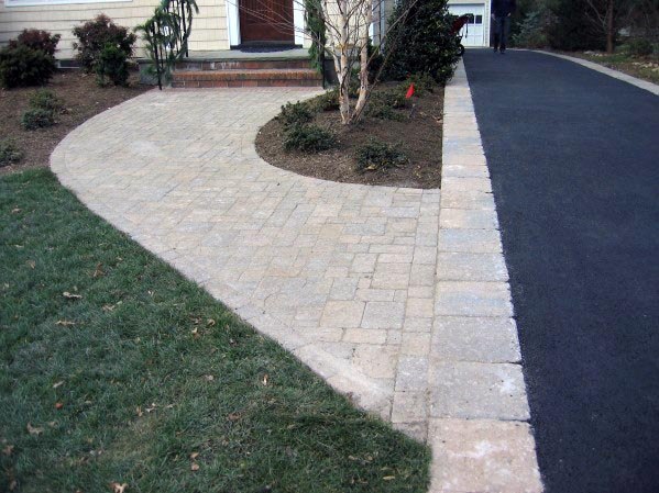 rustic driveway edging ideas PQTXXTE