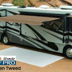 rv awnings eclipse acrylic linen tweed with black alumaguard QXMGQDD