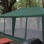 screened canopy amazon.com : deluxe party tent- 20u0027x12u0027 hunter green : sports fan canopies CSWJZDK