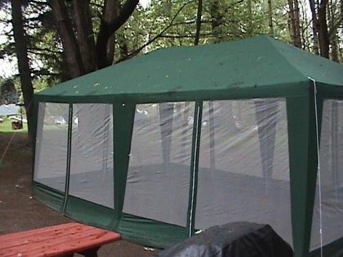 screened canopy amazon.com : deluxe party tent- 20u0027x12u0027 hunter green : sports fan canopies CSWJZDK