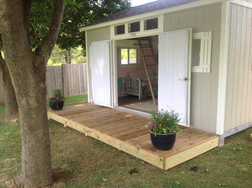 shabby chic meets the backyard shed - tuff shed CEDPVJH