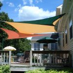 shade sails over patio shade sails over deck ... HZJZEHS