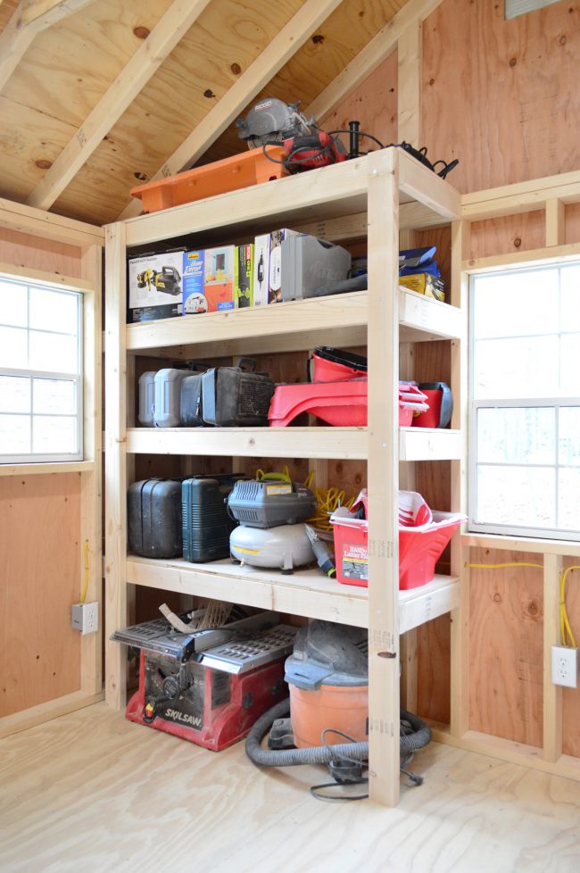 shed storage ideas diy heavy duty wood shelves UTHGSXL