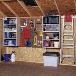 shed storage ideas shed organization for storage - keep things off the ground, hang ladder, WMGAFNX