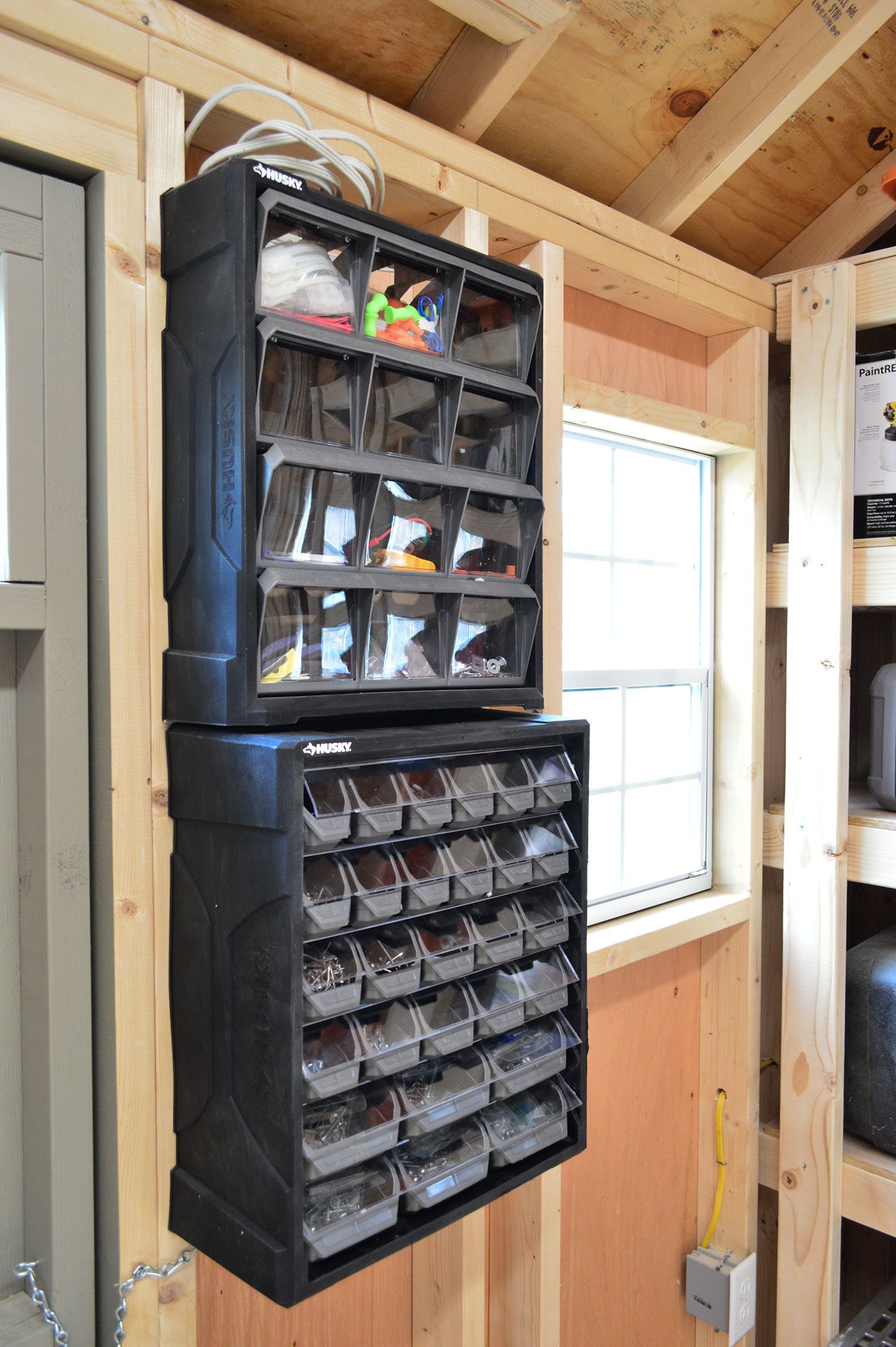 shed storage ideas small part organizers nails screws GADJDLV