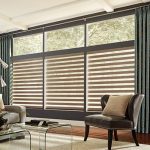 sheer blinds graber motorized mezzanine layered zebra sheer shades KFCEZGT