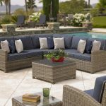 silver coast bainbridge 4 piece custom outdoor willow wicker patio sectional VQOKMMV