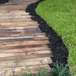 simple and affordable wooden garden path ideas UEQCIVP