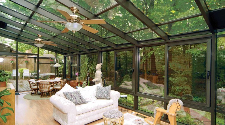 simple glass enclosed patio JUWYBJI