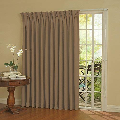 sliding door window treatments eclipse thermal blackout patio door curtain panel, 100-inch x 84-inch, wheat UTAYTBL