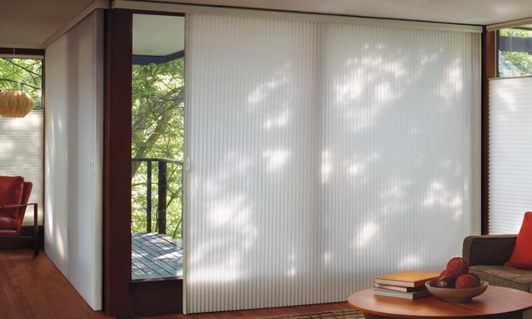 sliding door window treatments glass door window treatments - duette ... GNJHRQO