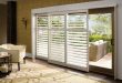 sliding door window treatments plantation shutters for sliding glass patio doors LZVNCHR