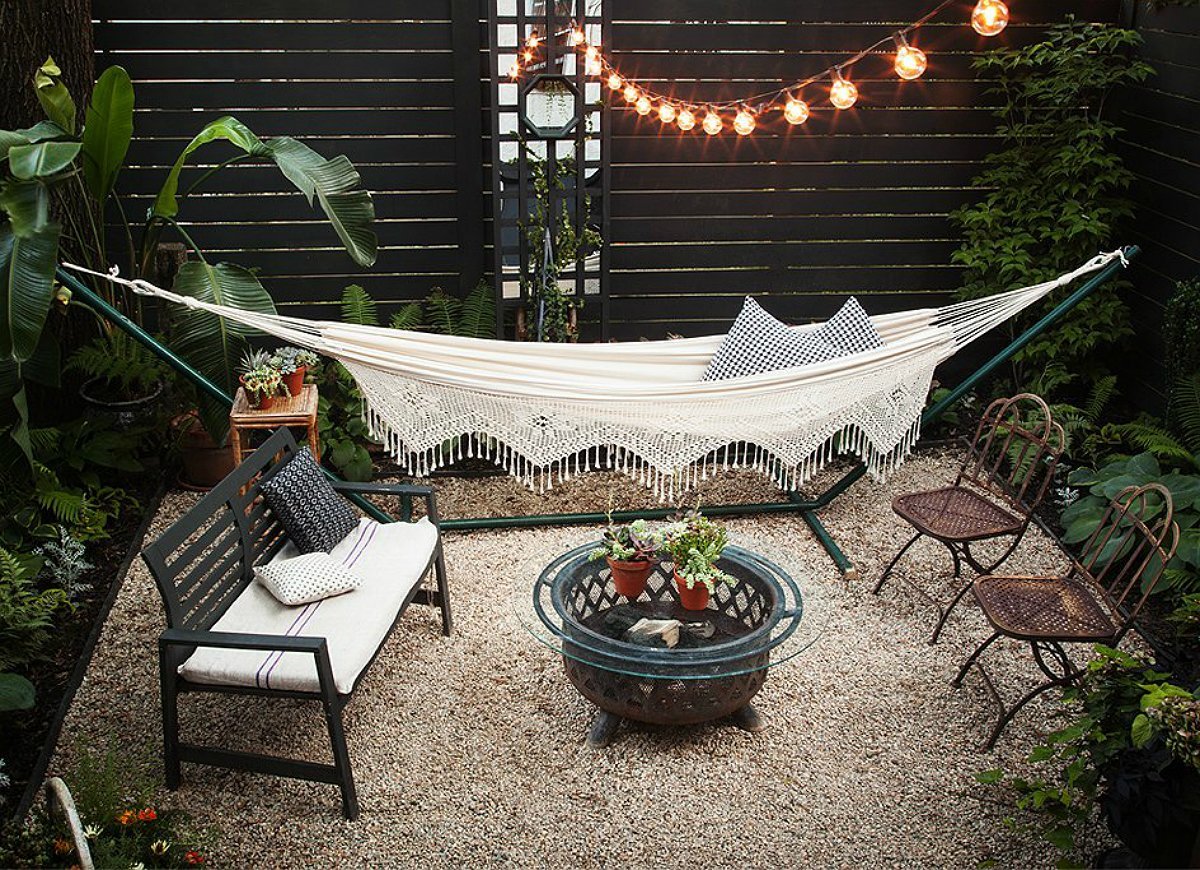 small backyard ideas go with gravel for a backyard you never have to mow EPSAYCL