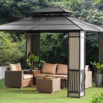 steel gazebo sunjoy 10 x 12 heavy duty galvanized steel hardtop wyndham patio gazebo LRHDUOF