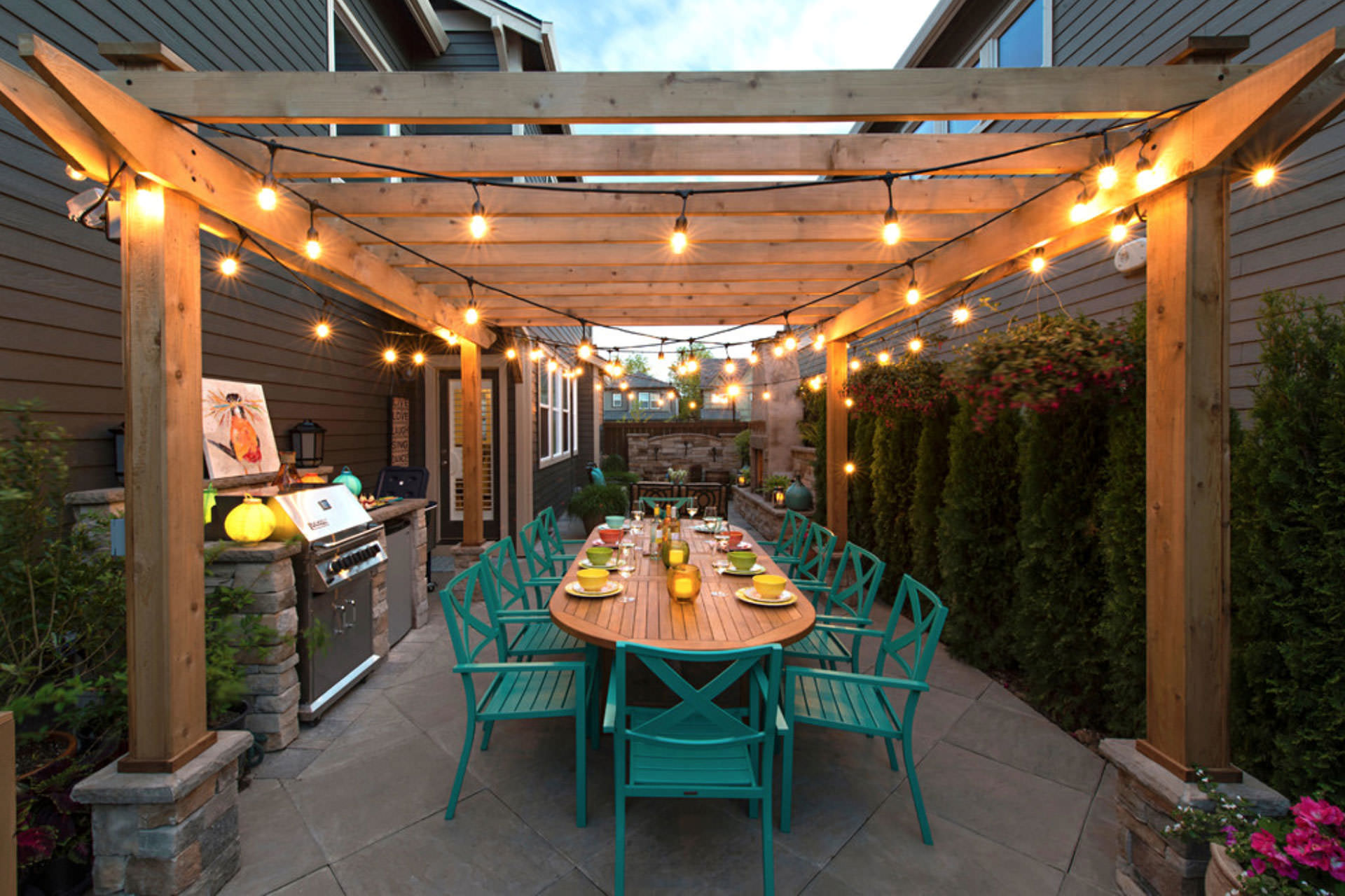 string lights pergola lighting ideas QOZRFIQ