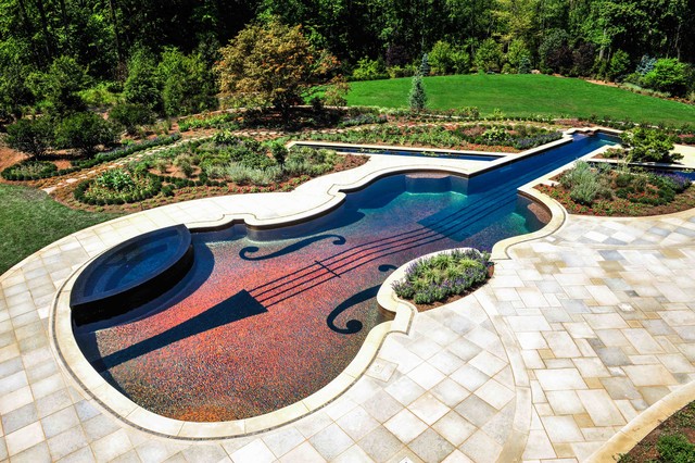 swimming pool landscaping ideas bergen county northern nj eclectic-pool UXNCWEI