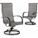 swivel patio chairs patio dining chair: threshold camden 2-piece sling patio swivel rocker set GFZCBUE