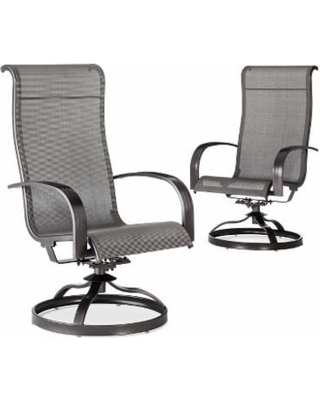 swivel patio chairs patio dining chair: threshold camden 2-piece sling patio swivel rocker set GFZCBUE