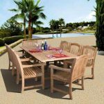 teak patio furniture newcastle 9-piece teak patio dining set VBUTKIB