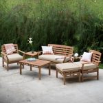 teak patio furniture teak patio chair with cushions (set of 2) HNDASDD