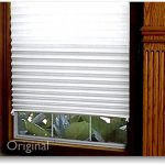 temporary blinds these affordable, temporary pleated shades are made from heavy-duty white  paper JVMYOEQ