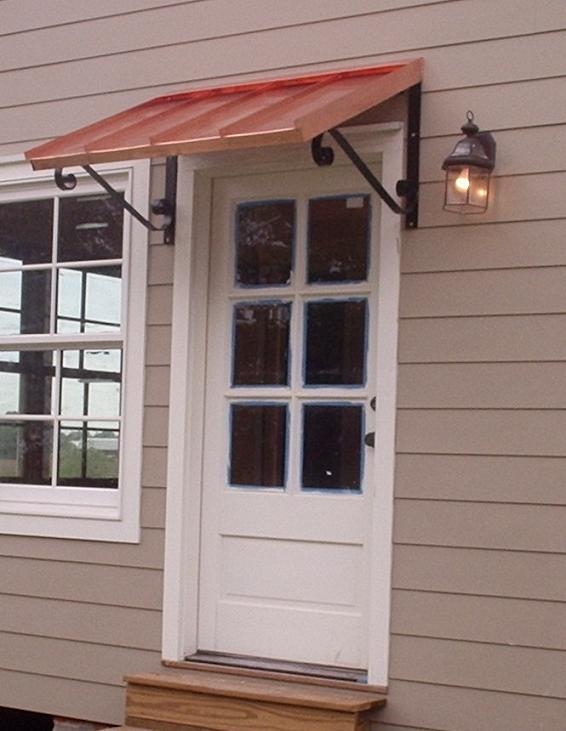 the copper door awning with single s scrolls GBZUEXW