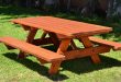 timber outdoor furniture outdoor garden furniture picnic tables in dressed and oiled timber made RWOTTZY