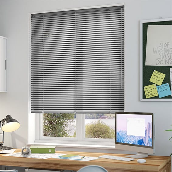 venetian blinds studio brushed silver venetian blind - 25mm slat YNTJQPH