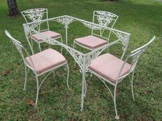 vintage patio furniture vintage wrought iron patio table set BCLAIBB