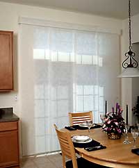 white fabric panel track blinds ONDVDXQ