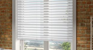 white venetian blinds high gloss pure white faux wood blind - 50mm slat KYTXZGC