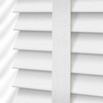 white wood blinds arctic white u0026 white faux wood blind - 50mm slat WVPNYNK