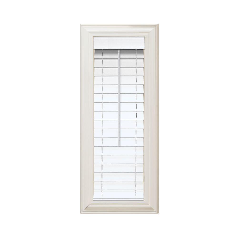 white wood blinds home decorators collection white 2 in. faux wood blind - 35 in. XOSIAWR