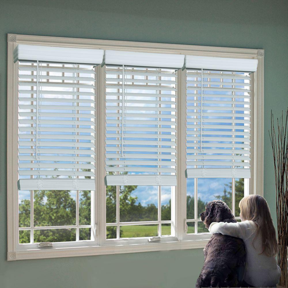 white wood blinds perfect lift window treatment white 2 in. cordless faux wood blind - BNNCSWW