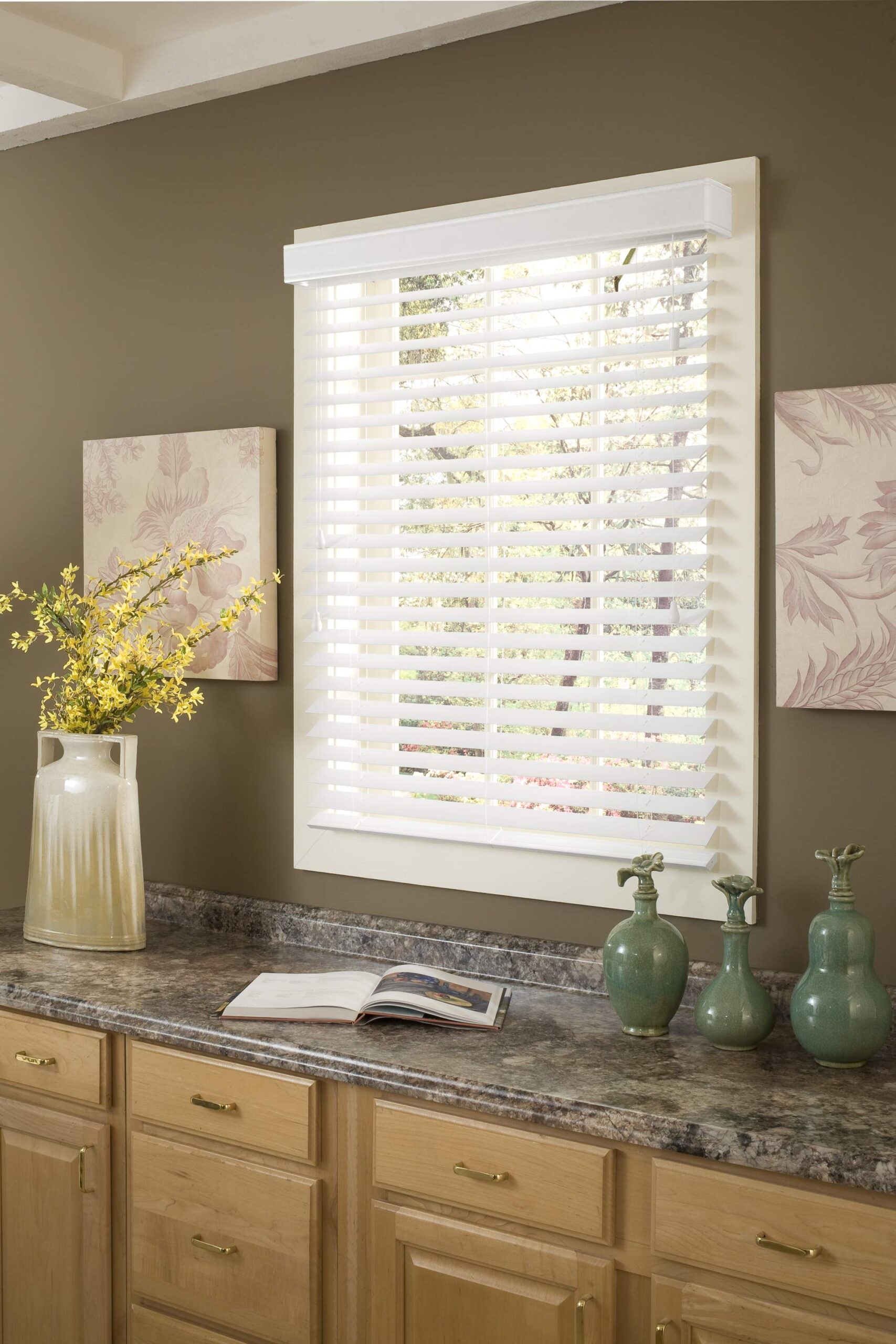 white wood blinds richfield studios 2u0027u0027 faux wood blinds, white - walmart.com OBFMQIF