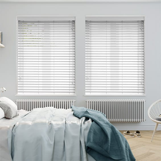 white wooden blinds bright white wooden blind - 50mm slat PYSHOHR