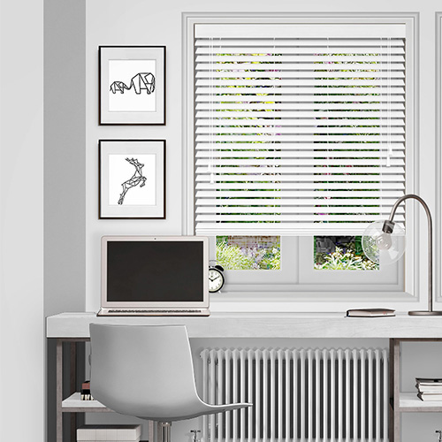 white wooden blinds ... polar white lifestyle wooden blinds ... EAKINCD