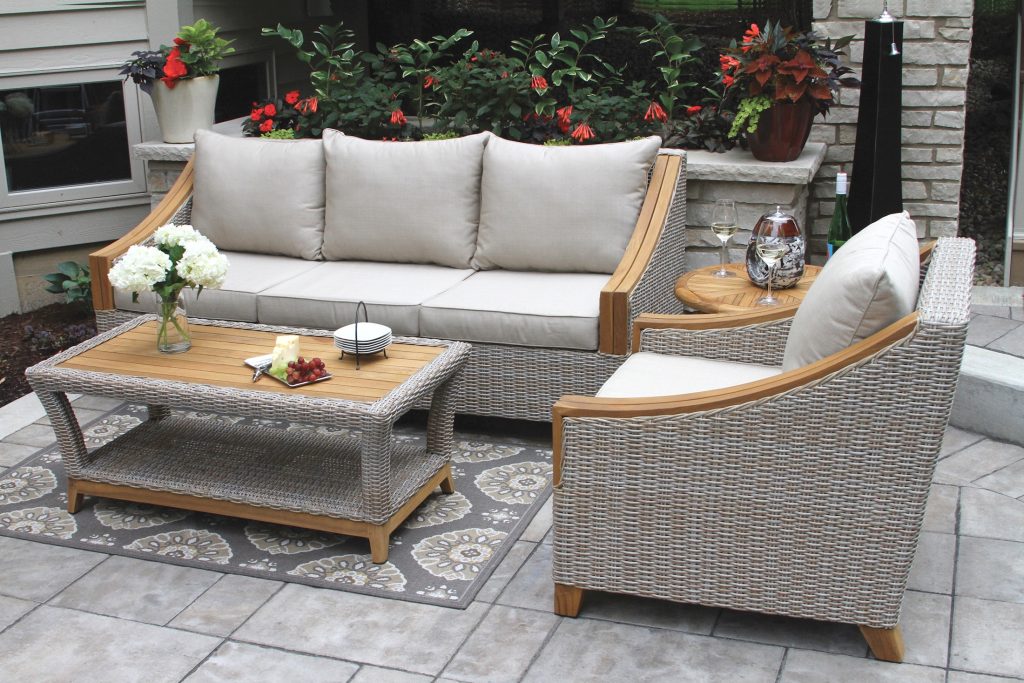 wicker furniture tna7000- wicker u0026 natural teak sofa with sunbrella cushions u0026 pillows PLUXABT