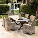 wicker patio set belham living bella all weather wicker 7 piece patio dining set - HZMQDVQ