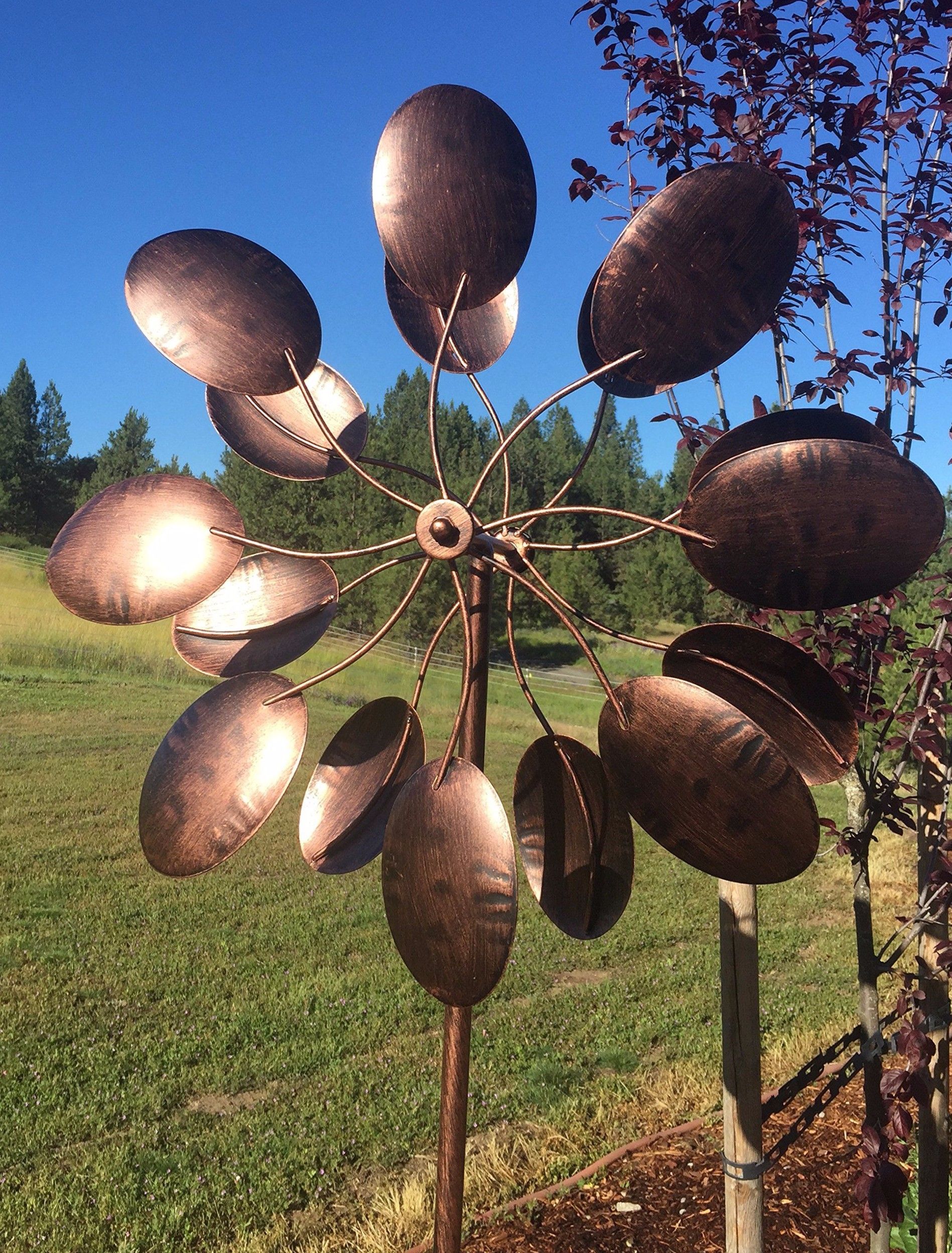 wind spinners garden windmill outdoor lawn decor kinetic sculpture metal  art OSRYPNS