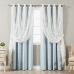 window panels aurora home mix u0026 match tulle lace 4-piece blackout curtain panel set VEZZLBJ