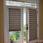 window treatments for french doors roman shade on french door with stained glass | french doors | LGBQBNT