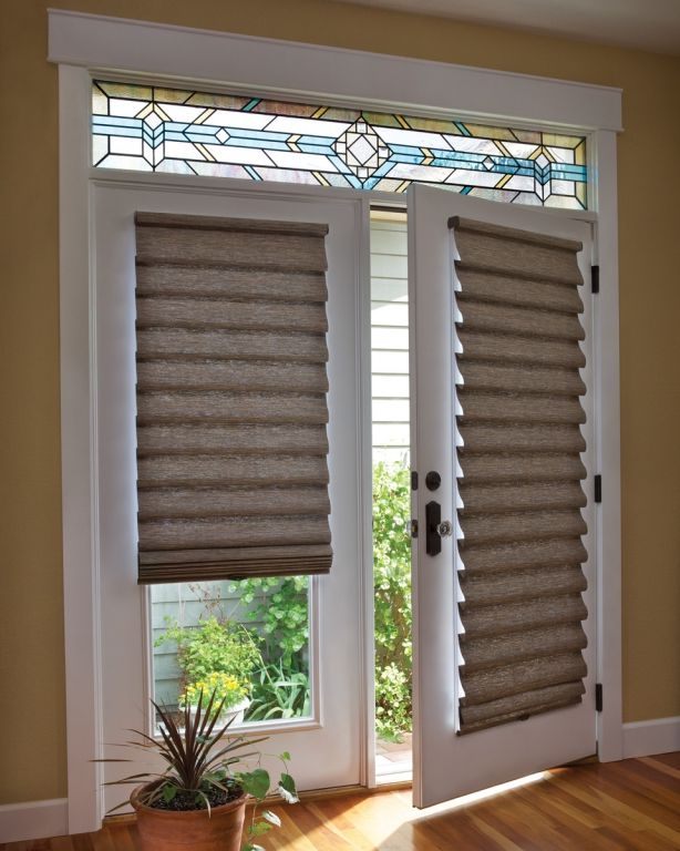 window treatments for french doors roman shade on french door with stained glass | french doors | LGBQBNT